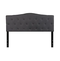 Arched Queen Button Tufted Upholstered Headboard