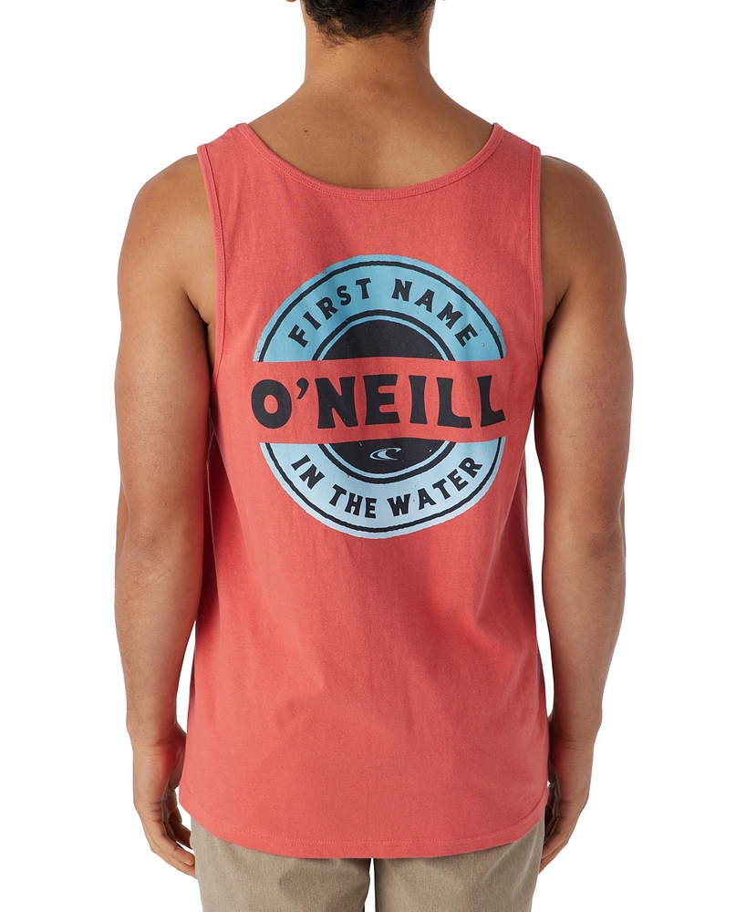 O'Neill Men's Coin Flip Relaxed Fit Logo Graphic Tank