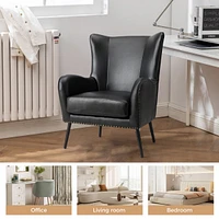 Halligan Upholstered Armchair with Nailhead Trims
