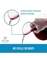 Zulay Kitchen Crystal Red Wine Decanter - 100% Hand Blown Lead-Free Glass Wine Aerator (1800ml)