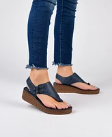 Journee Collection Women's Mckell Wedge Sandals