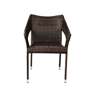 Embry All-Weather Indoor/Outdoor Stacking Patio Dining Chair With Steel Frame And Weather Resistant Pe Rattan