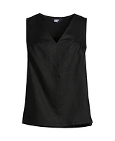 Lands' End Women's Linen V Neck Top