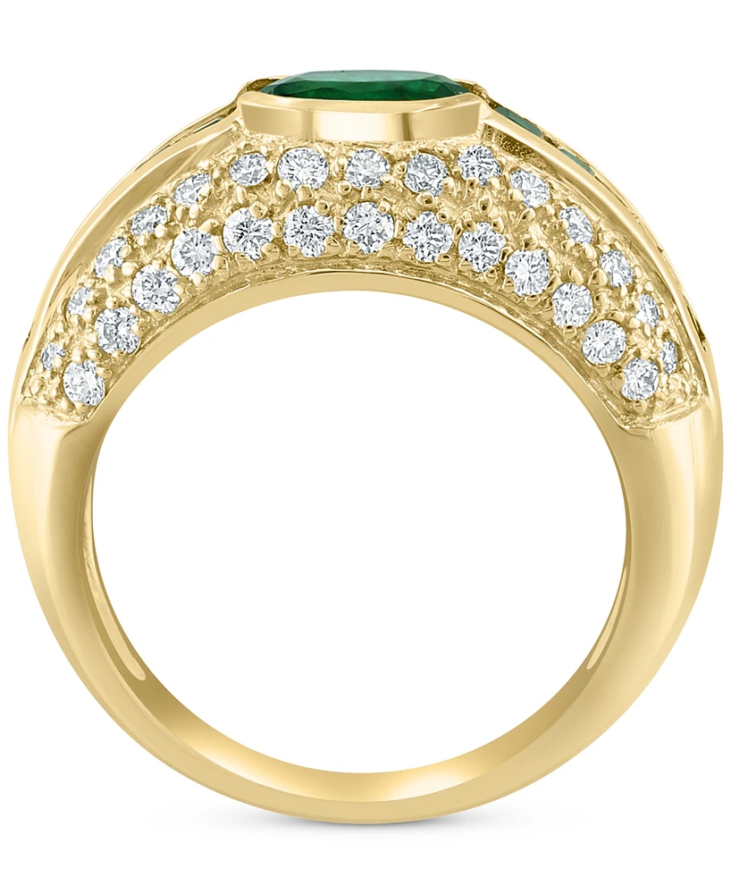 Effy Emerald (1-1/3 ct. t.w.) & Diamond (3/4 ct. t.w.) Ring in 14k Gold