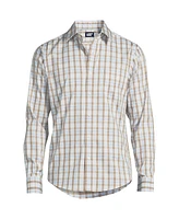 Lands' End Men's Traditional Fit Long Sleeve Travel Kit Shirt