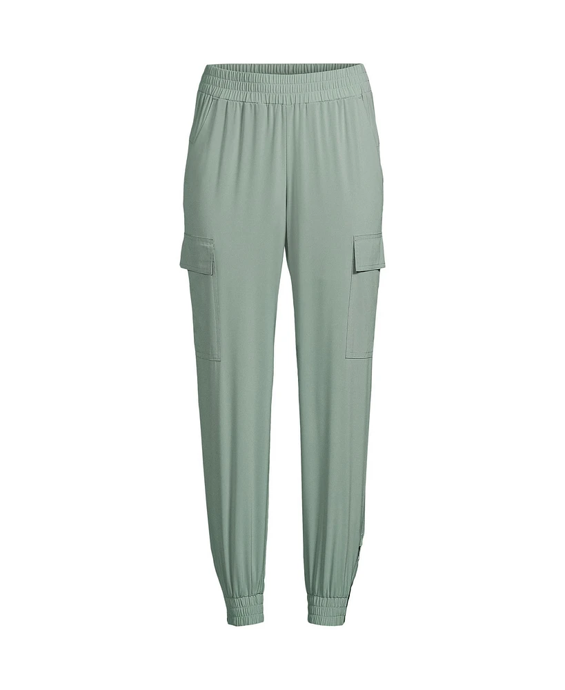 Lands' End Women's Active Packable Lightweight Woven Jogger Pants