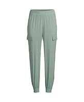 Lands' End Women's Active Packable Lightweight Woven Jogger Pants