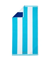 Lands' End Rugby Stripe Reversible Beach Towel