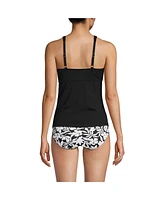 Lands' End Women's Shirred V-neck Tankini Swimsuit Top