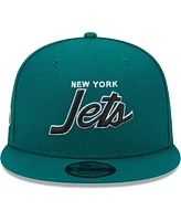 New Era Men's Green New York Jets Main Script 9Fifty Snapback Hat