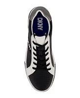 Dkny Men's Perforated Two-Tone Branded Sole Racer Toe Sneakers