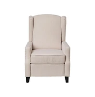 Merrick Lane Mauro Contemporary Pushback Recliner With Accent Nail Trim-Wingback Manual