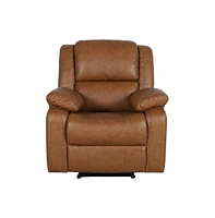 Recliner With Bustle Back And Padded Arms