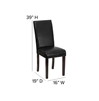 Vallia Series Set Of 4 Panel Back Parson's Chairs For Kitchen, Dining Room And More