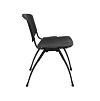 880 Lb. Capacity Plastic Stack Chair With Oval Cutout Back