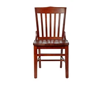 School House Back Wooden Restaurant Dining Chair