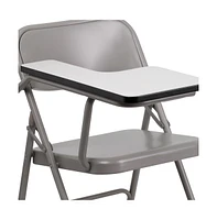 Emma+Oliver 2 Pack Premium Steel Folding Chair With Right Handed Tablet Arm