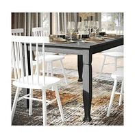 Merrick Lane Finnley Wooden Dining Table With Sculpted Legs