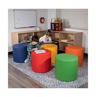 18"H Soft Seating Flexible Circle Backless Chair / Ottoman For Classrooms And Common Spaces