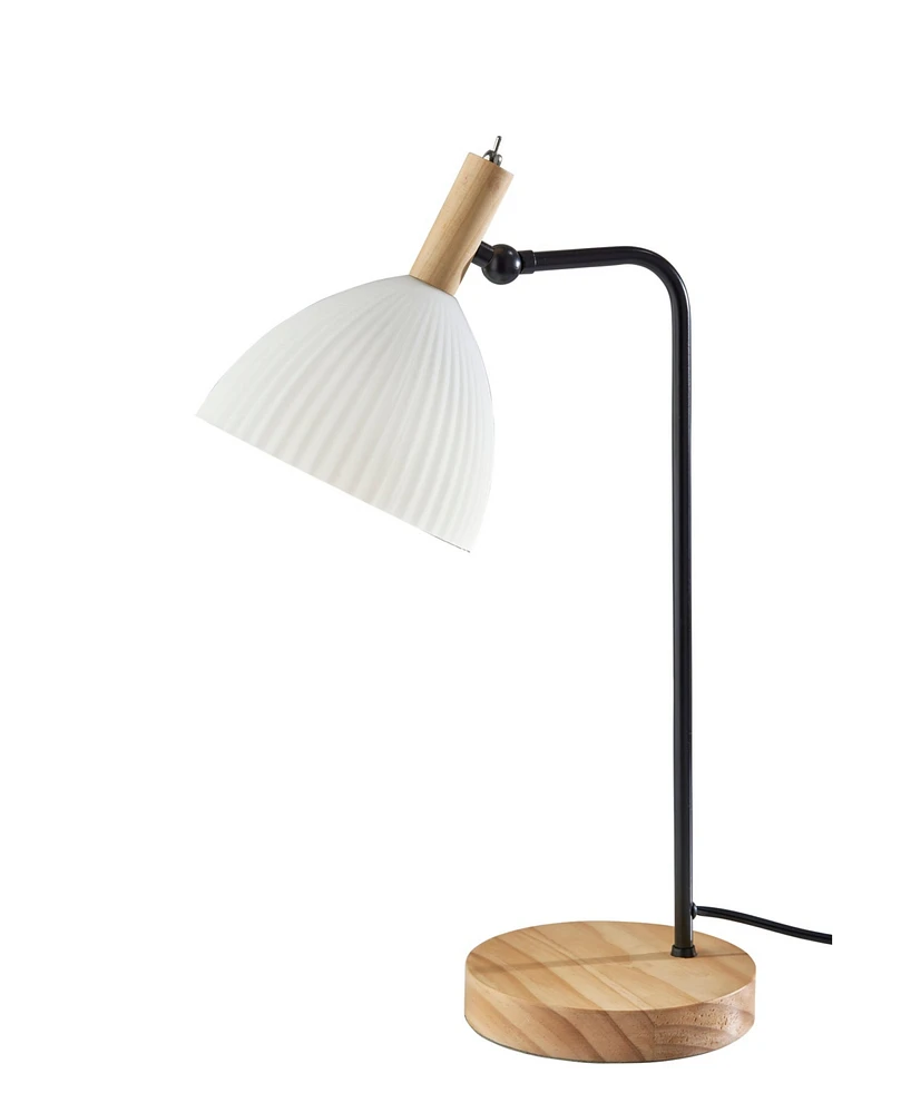 Adesso 21.5" Wood Peyton Desk Lamp