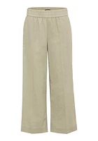 Olsen Women's Anna Fit Wide Leg Cotton Linen Pull-On Culottes