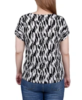 Ny Collection Short Sleeve Extended Tunic Top