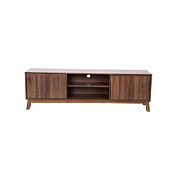 Emma+Oliver Beverly Mid-Century Modern Wooden Tv Stand With Soft Close Doors, Shelf