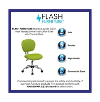 Emma+Oliver Mid-Back Mesh Padded Swivel Task Office Chair With Chrome Base