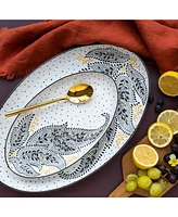 Portmeirion Sara Miller Artisanne Noir Medium Serving Platter