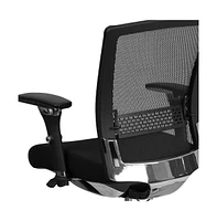 Emma+Oliver 24/7 300 Lb. Rated Seat Slider Ergonomic Office Chair With Adjustable Lumbar