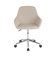 Merrick Lane Roma Home Office Bucket Style Chair With 360 Degree Rotating Swivel