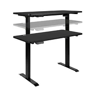 Emma+Oliver 48" Wide Electric Adjustable Standing Desk & Ribbed Office Chair