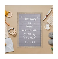 Bellamy 12" x 17" Wood Letter Board Set With Felt Facing