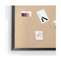 Clarey Linen Display Board With Wooden Frame And Push Pins