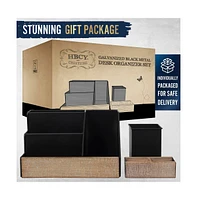 3 Piece Desk Organizer Set- Rustic Mail For Desktop - Great Or Industrial Decor! Makeup Vanity