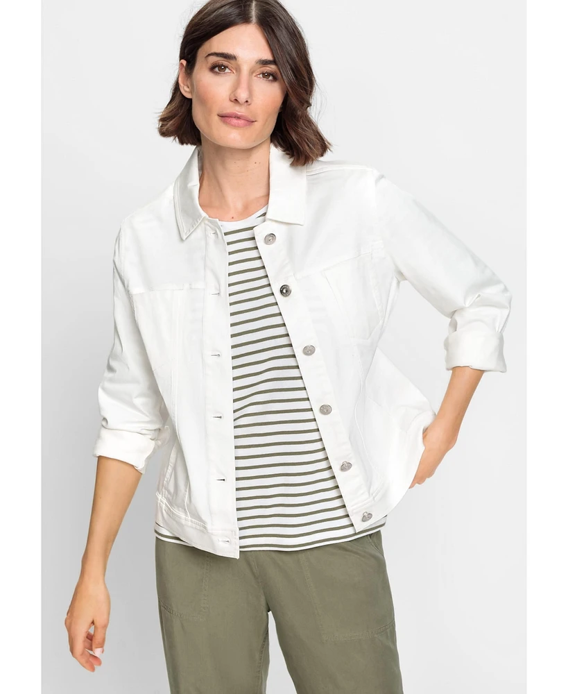 Olsen Women's Long Sleeve Stretch Twill Jacket