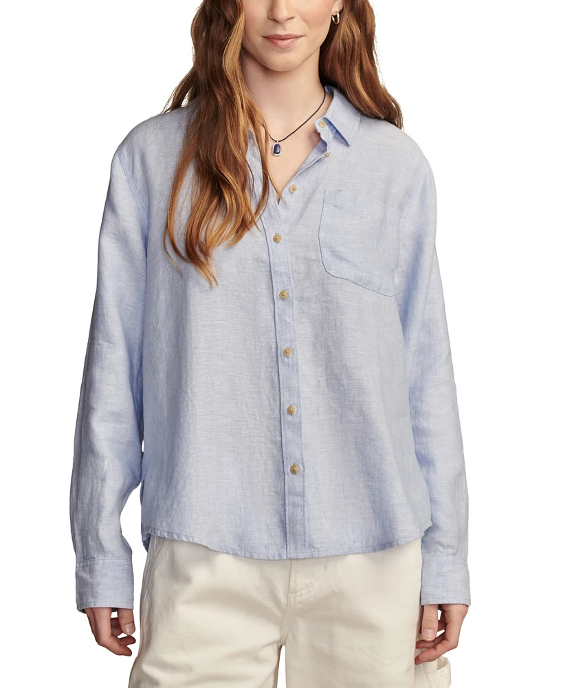 Lucky Brand Women's Linen Prep Button-Front Shirt