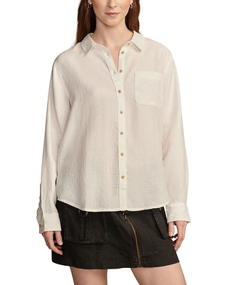 Lucky Brand Women's Linen Prep Button-Front Shirt