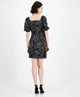 Anne Klein Women's Floral-Embroidered Shift Dress