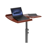 Emma+Oliver Angle And Height Adjustable Mobile Laptop Computer Table With Top