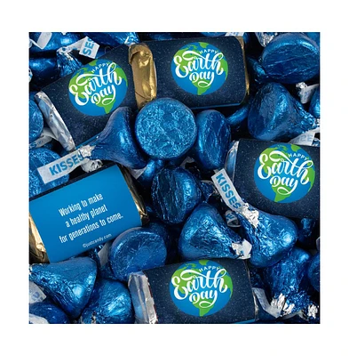 Just Candy 130 Pcs Earth Day Candy Party Favors Hershey's Miniatures & Kisses (1.65 lbs