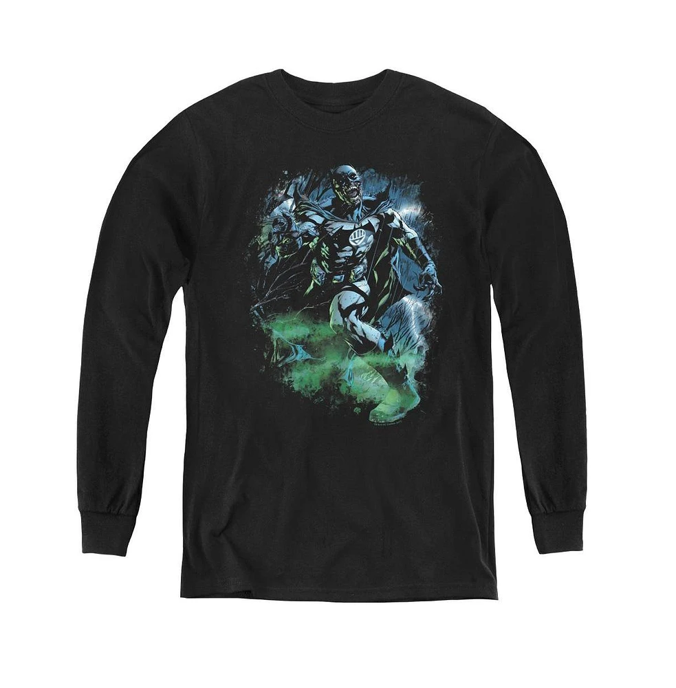 Green Lantern Boys Youth Black Batman Long Sleeve Sweatshirts