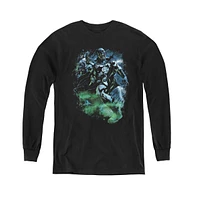 Green Lantern Boys Youth Black Batman Long Sleeve Sweatshirts