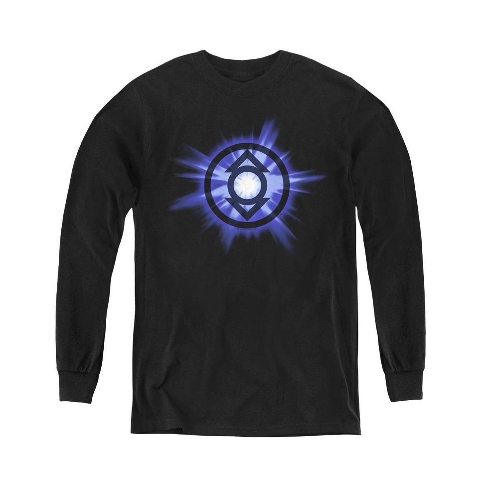 Green Lantern Boys Youth Indigo Glow Long Sleeve Sweatshirts