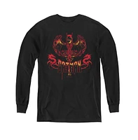 Batman Boys Youth Heart Of Fire Long Sleeve Sweatshirts