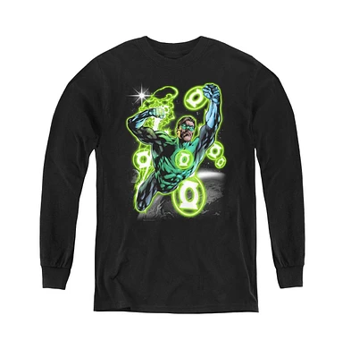 Green Lantern Boys Youth Earth Sector Long Sleeve Sweatshirts