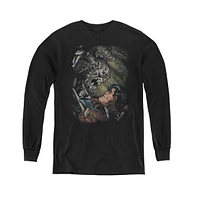 Superman Boys Youth Epic Battle Long Sleeve Sweatshirts