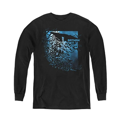 Batman Boys Youth Bat Among Bats Long Sleeve Sweatshirts