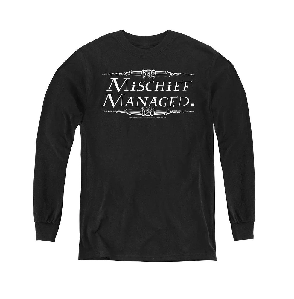 Harry Potter Youth Mischief Managed Long Sleeve Sweatshirts