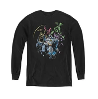 Batman Boys Youth Surrounded Long Sleeve Sweatshirts